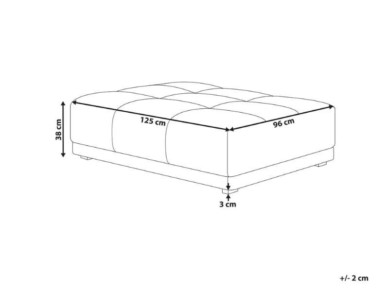 Maven Ottoman – Elegant Tufted Design in Natural Wood