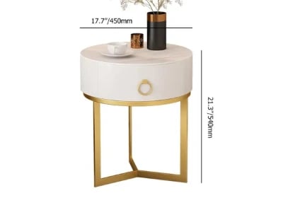 Picture of Krax Modern round Nightstand - One drawer