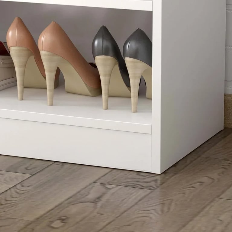 صورة تولا مقعد أحذية أبيض مع وحدة تخزين