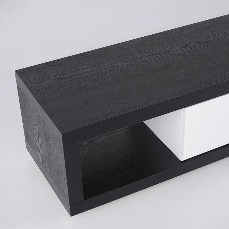 Quoint Modern TV Stand Retracted & Extendable 3-Drawer Media Console for TV