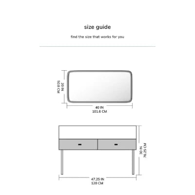 Aisja Rectangle Wood Wall Mirror