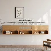 صورة اچاري حامل للتليفزيون رتان مع خشب