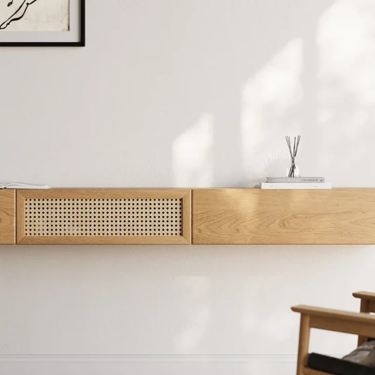 صورة اچاري حامل للتليفزيون رتان مع خشب