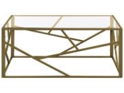 Picture of Latoya Metal Coffee Table with Glass Top