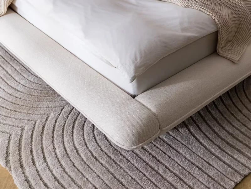 Picture of Levena Natural Wood Upholstered Bed