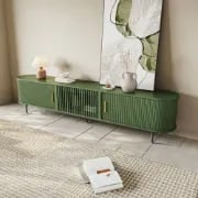 Valeno – Practical TV Unit – Natural Wood with Metal Legs