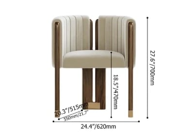 Picture of Arlin Modern Accent Chair – Natural Wood  & Steel Accents