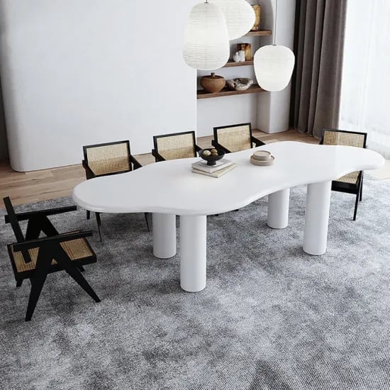 Picture of Amoeba Modern Dining Table - Natural wood