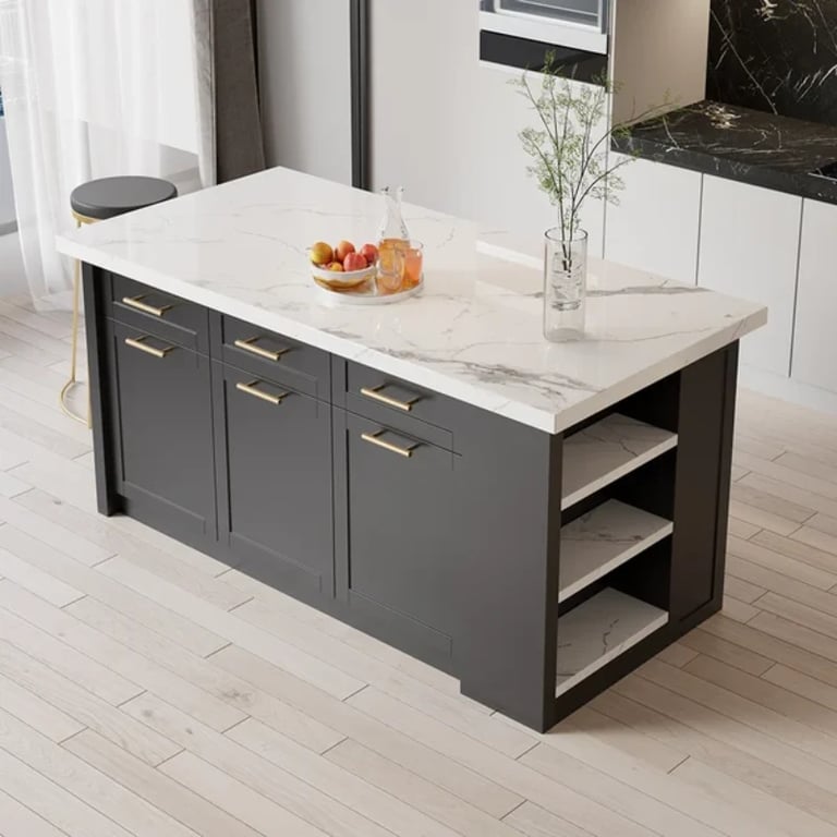 Grata Kitchen Island with Storage