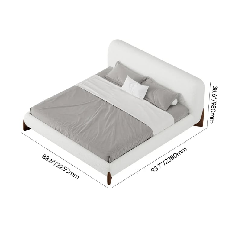 صورة سرير مودرن كريفين - خشب طبيعي