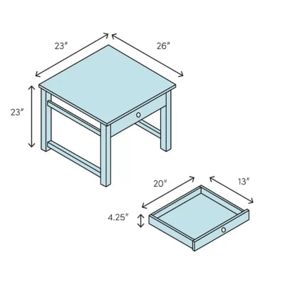 صورة طاولة جانبية خشب طبيعي -فيجلس