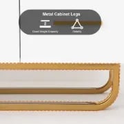 Picture of Crambella White Sideboard Natural wood with drawers and shelves