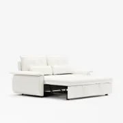 Velin Convertible Sofa Bed – Padded Arms with Natural Wood Frame