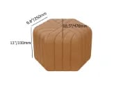 Maven – Upholstered ottoman with a simple and elegant design and a natural wood frame.