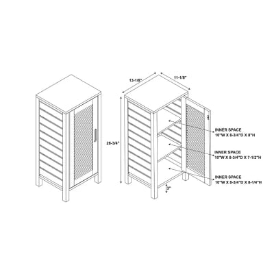 Picture of Paolo Natural wood Bathroom cabinet