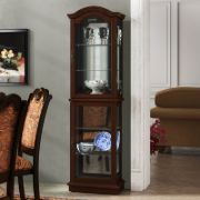 Ping Display Cabinet with Lighting – Natural Wood