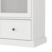 Linda - Natural Wood Cabinet with Glass Doors