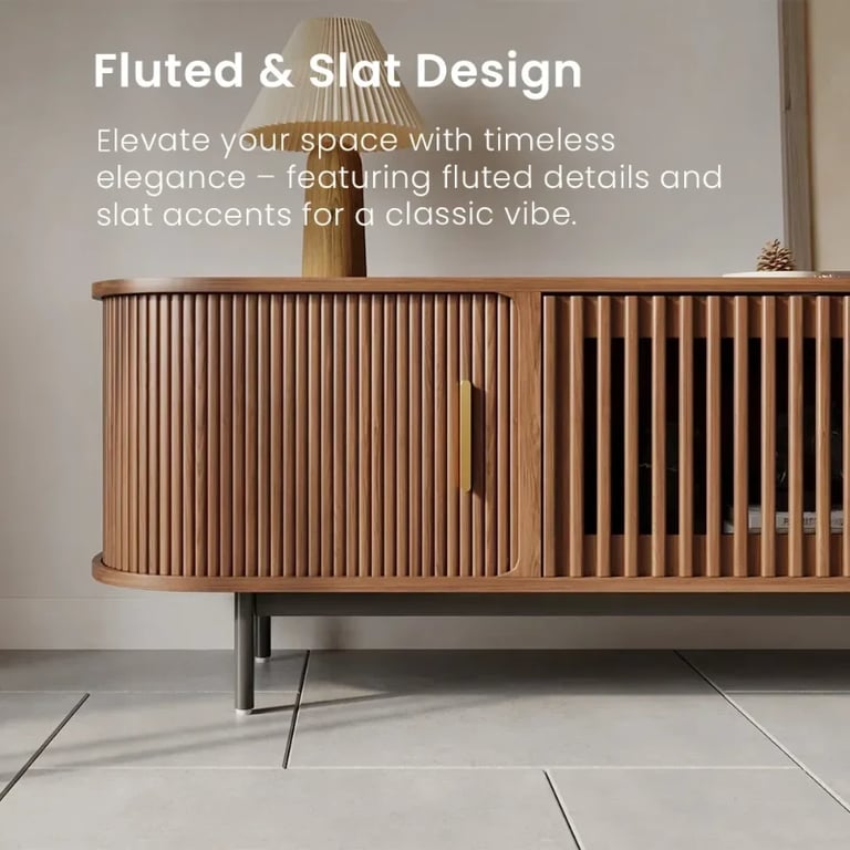 Valeno – Practical TV Unit – Natural Wood with Metal Legs