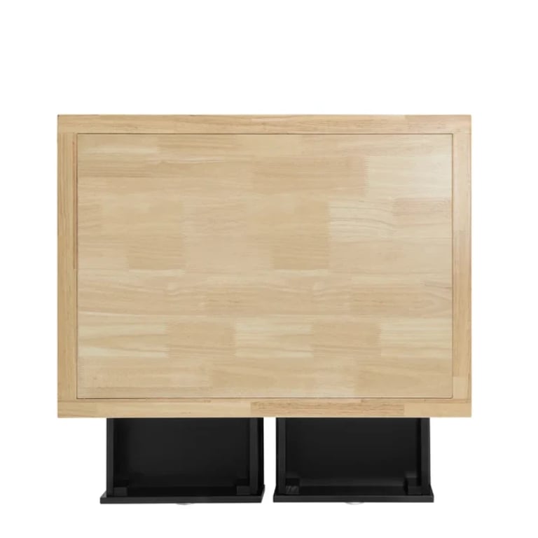 Diwai Rolling Kitchen Cart with Solid Wood Top