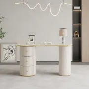 Picture of Hetachi – Natural Wood Office Desk with Double Pedestal