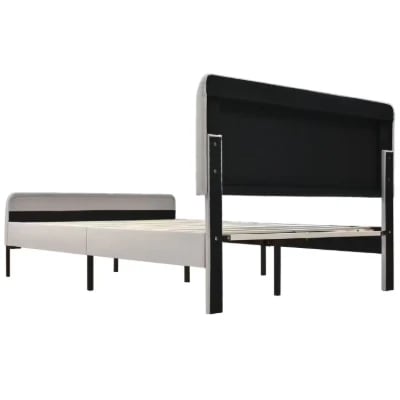 Vestra Channel Tufted Upholstered Bed-Natural Wood