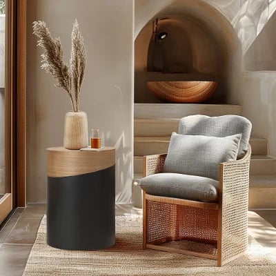 Picture of Drum Natural wood Side table