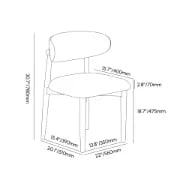 Picture of Elio Curved Back Dining Chair – Elegant Form with Treated Natural Wood