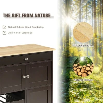 Asac Rolling Kitchen Island with Storage