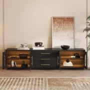 Noctira TV Sideboard – Natural Wood