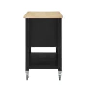 Diwai Rolling Kitchen Cart with Solid Wood Top