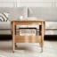 Picture of Divano Natural Wood Coffee Table – With Shelf, Drawer & Wheels