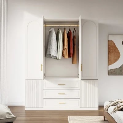 Picture of Lolly elegant wardrobe with shelves and drawers