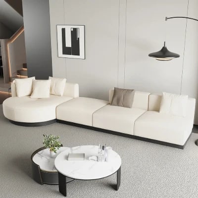 Picture of Sandro L-Shaped Sectional – Natural Wood