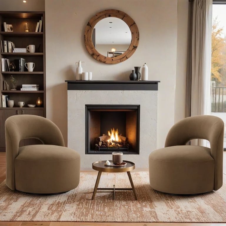 Élite Curve Accent Chair-Natural Wood.