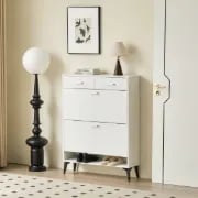 Élano - Modern Natural Wood Shoe Cabinet