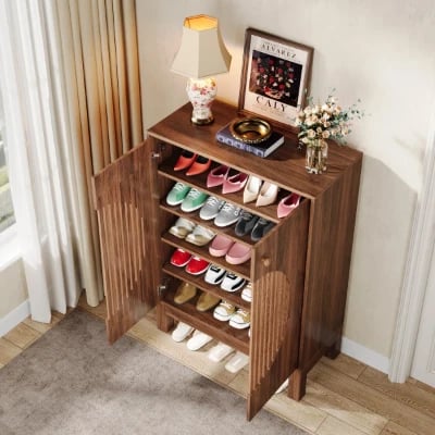 Cirvelle - Modern Natural Wood Shoe Cabinet