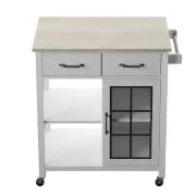 Plippi Wood Rolling Kitchen Cart