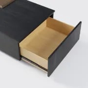 صورة سيلا طاولة قهوة عصرية وخشب طبيعي مع مساحة تخزين