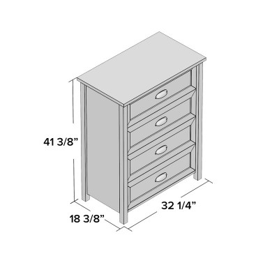 Geraldine 4 Drawer 32.25'' W Chest