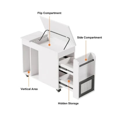 صورة طاولة جانبية متعددة الاستخدام - ويلجيتو