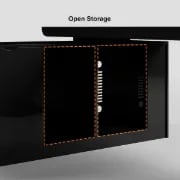 صورة جرانزي – مكتب تنفيذي على شكل ال مع وحدات تخزين – من الخشب الطبيعي