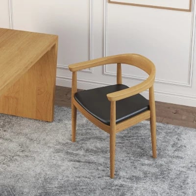 صورة تورنو – كرسي بذراعين  من الخشب الطبيعي المقاوم، لطاولة الطعام وزوايا القهوة