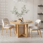 Table with 2 Upholstered Chair