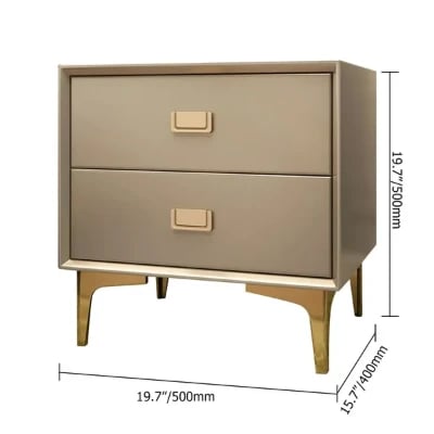 Renise – Modern 2-Drawer Nightstand in Natural Wood