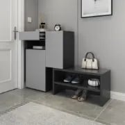 Fero Gray Corner Shoe Storage