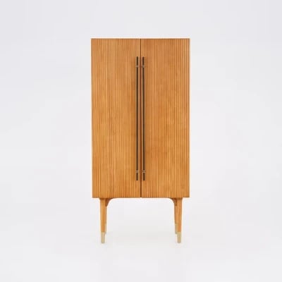 Picture of Levie Natural wood Wardrobe with 2 doors