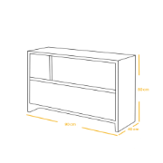 Solvia – Natural Wood Coffee Corner Cabinet with Open & Closed Storage