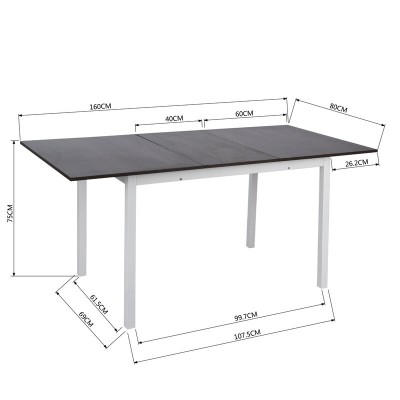 Elaina Extendable Iron Dining Table