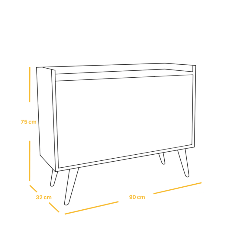 Varino – Natural Wood Sink Console with Open Storage