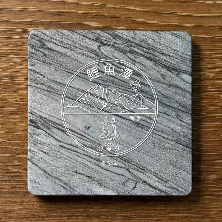 戀人訂製大理石杯墊